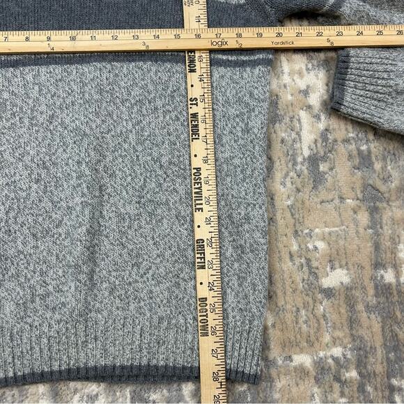 Daniele Blasi Wool Bland Gray Mock Neck 1/4 Zip Sweater Made in Italy Medium - Picture 3 of 6